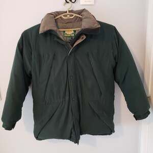 Cabela’s Goose Down Heavy Jacket Size XL Green Hooded